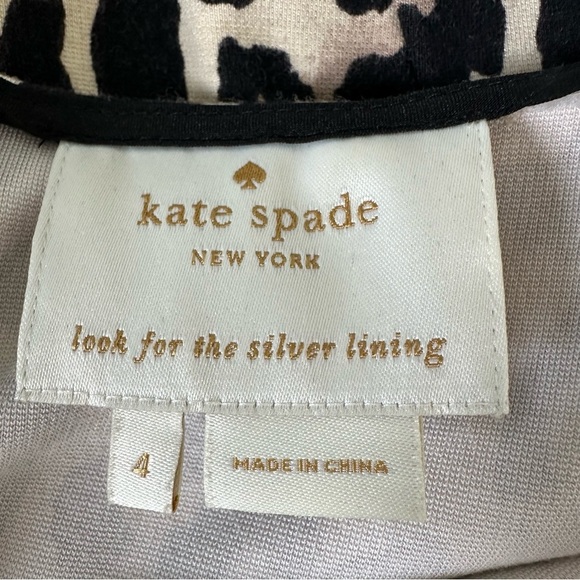 Kate Spade Leopard Print Mini Dress Ponte Knit Size 4 - Picture 8 of 12